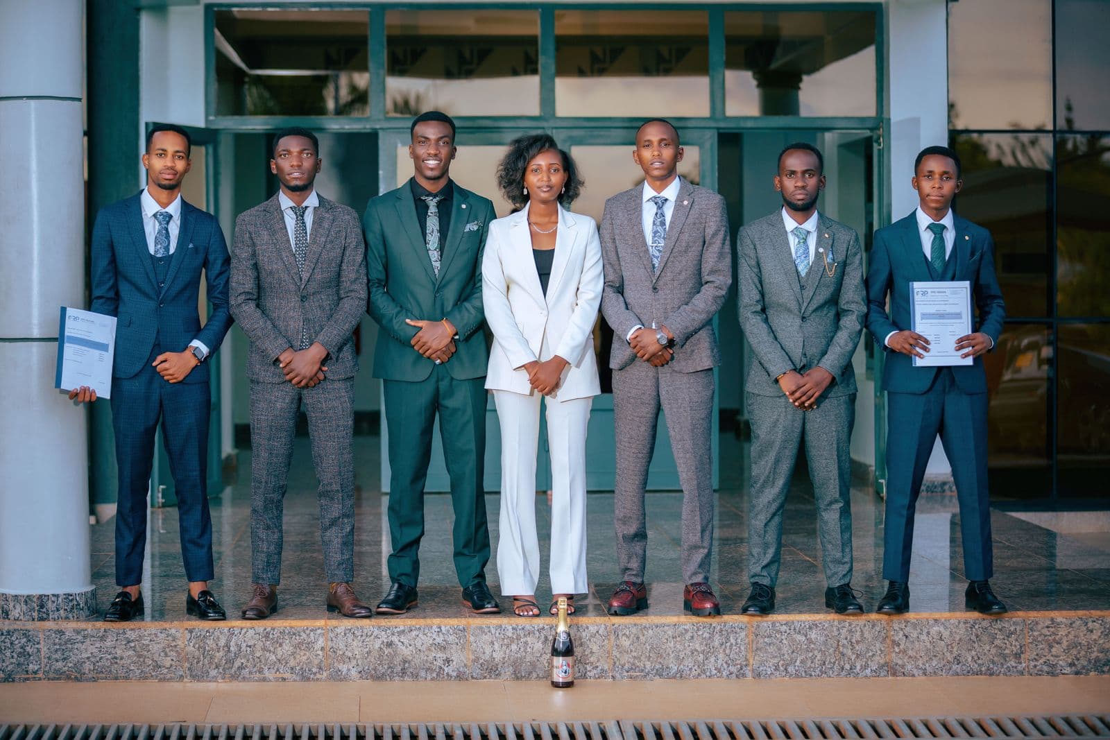 A group of young professionals standing together